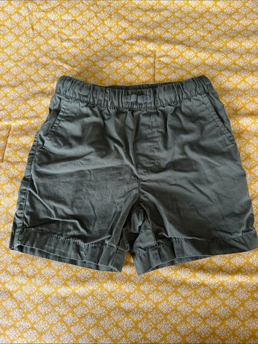 Carter's Grey and Olive Greeb Elastic Waist Kids Shorts - 2 Pack
